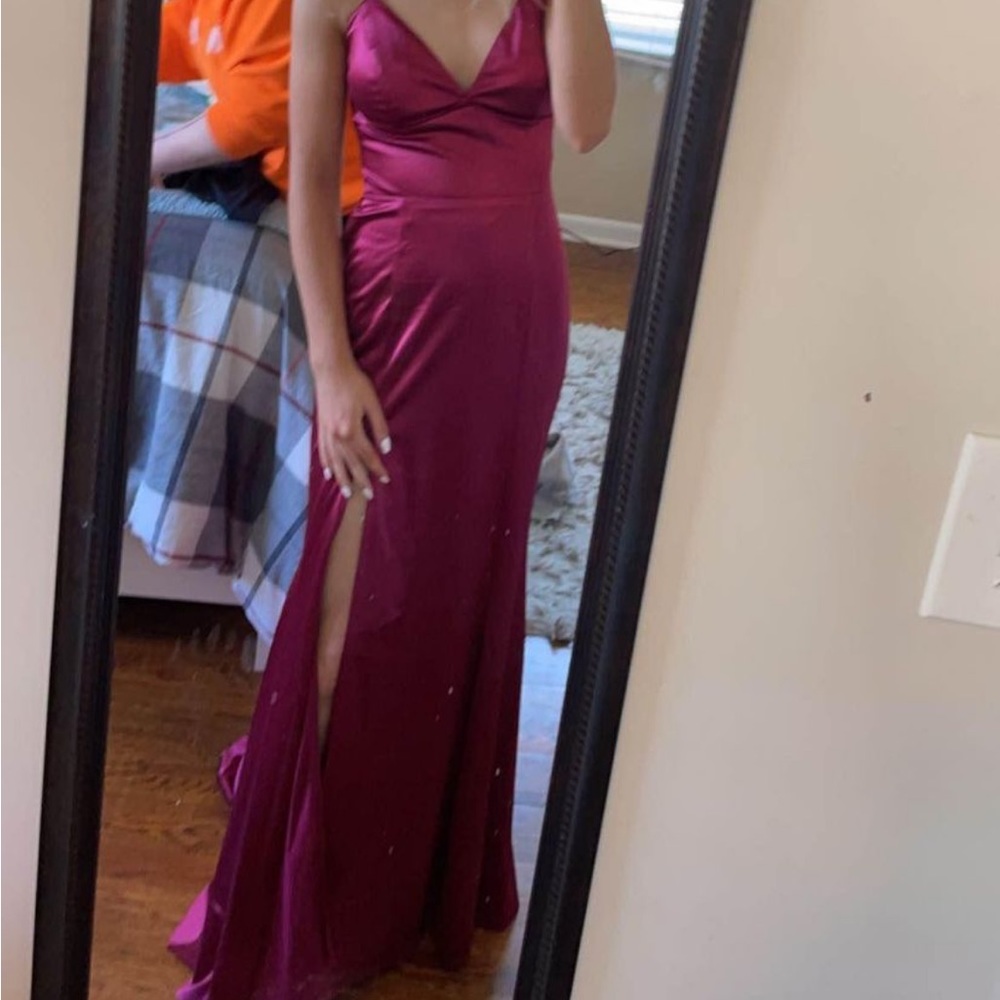 Pink satin Formal dress sz 2